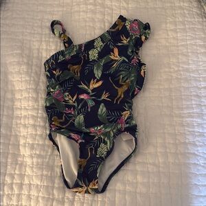 Floral One-Shoulder Swimsuit